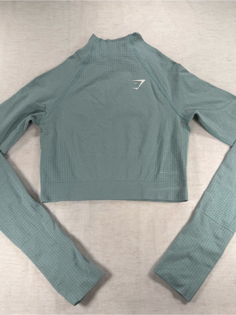 Gymshark Vital Seamless Crop Long Sleeve Top - Sage Green